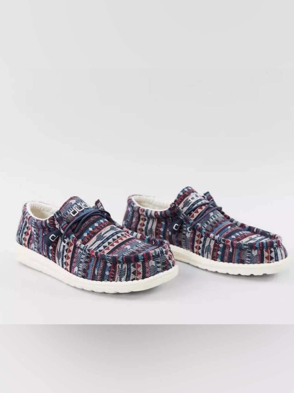 Hey Dude Men’s Wally Native- Southwestern Pattern Slip-On Loafers Size 12